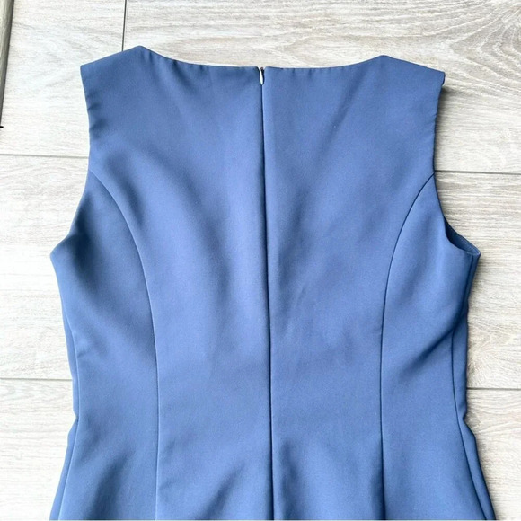 EDAS Navy Sleeveless Shift Dress Made in Italy - Picture 11 of 13